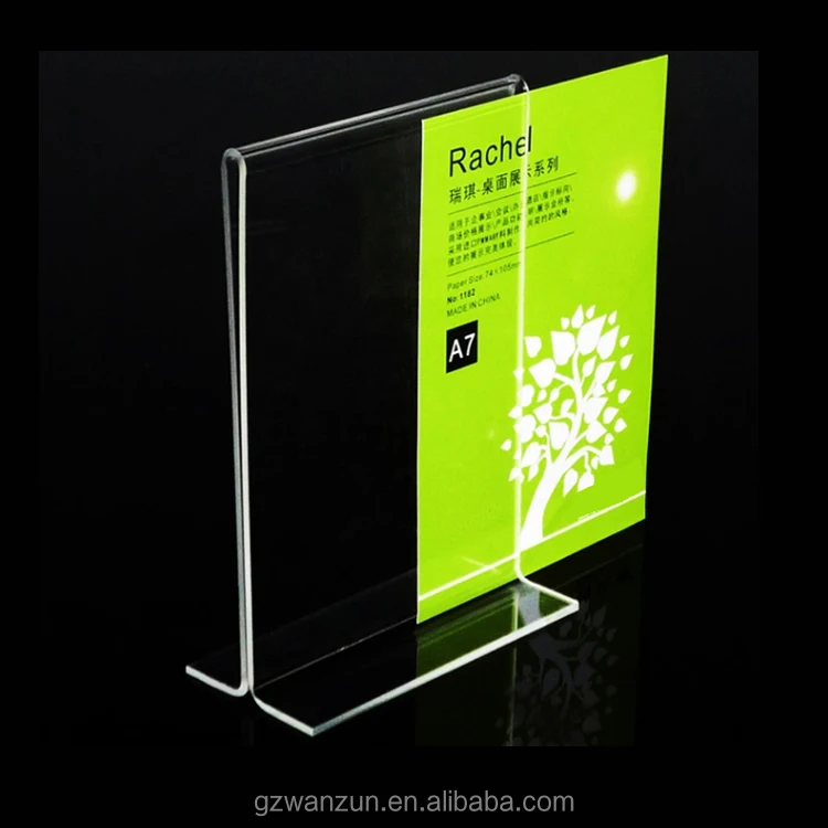 Factory High Impact Strong Not Easy Broken Acrylic Sign Holder 5x7