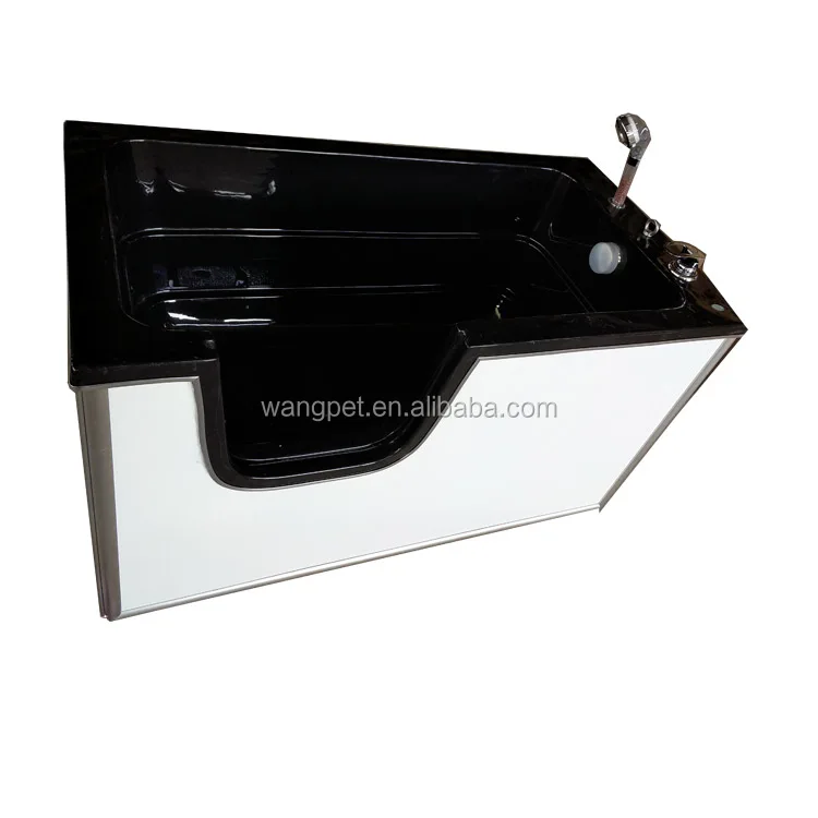 
dog grooming tub Pet bathtub removable side door dog wash machine fiberglass dog bathing tub acrylic pink bathtub 