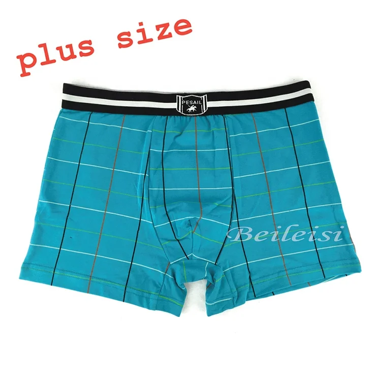 Wholesale high quality Big size men underwear boxer with elastic waistband