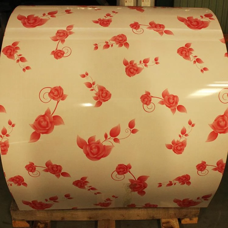 prepainted flower pattern coated galvanized ppgi steel sheet in coil