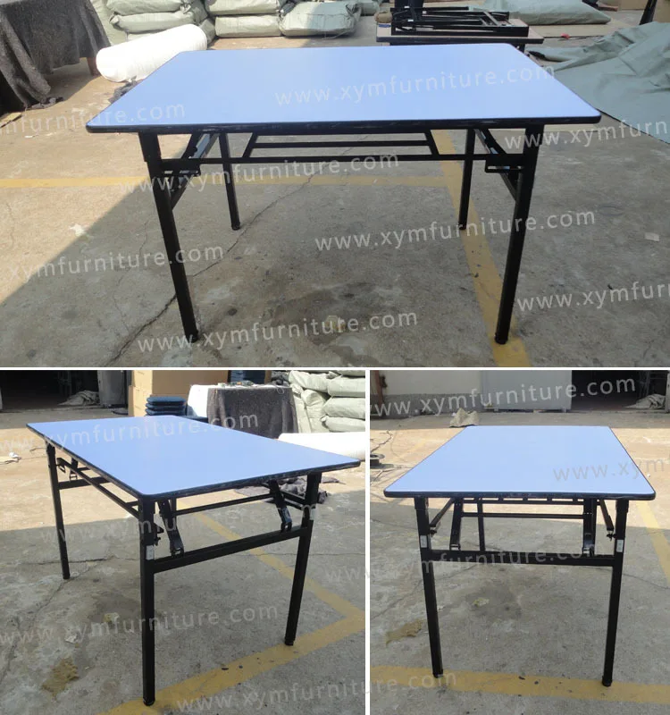 Manufacturer Direct Hotel Banquet Hall Folding Rectangle PVC Table