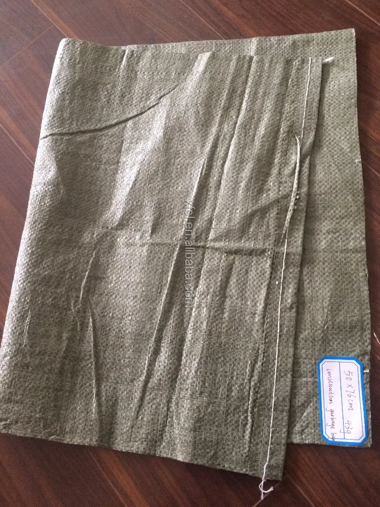 Черный серый зеленый мешок упаковки для строительного мусора