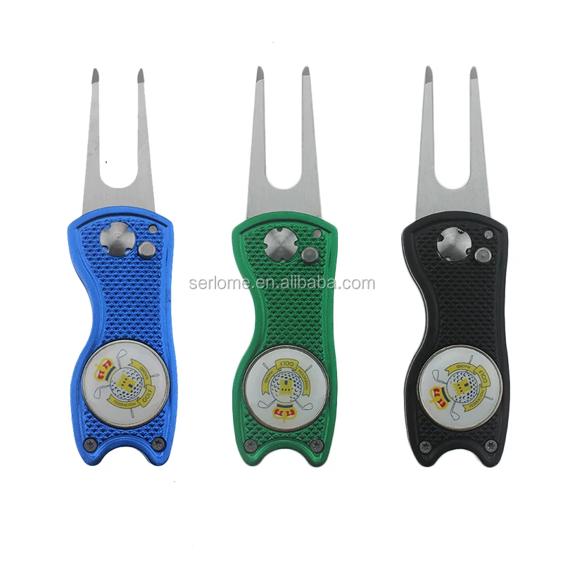 
golf course equipment golf pitch repair with golf ball marker 