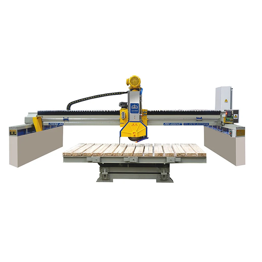 
stone granite bridge saw with guide pillar work table rotate laser machine cutting 