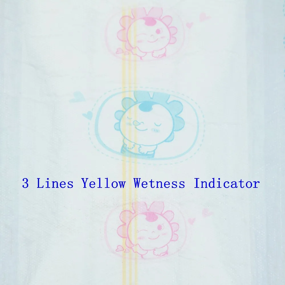 Breathable cute cartoon pattern PE flim pampering baby diapers