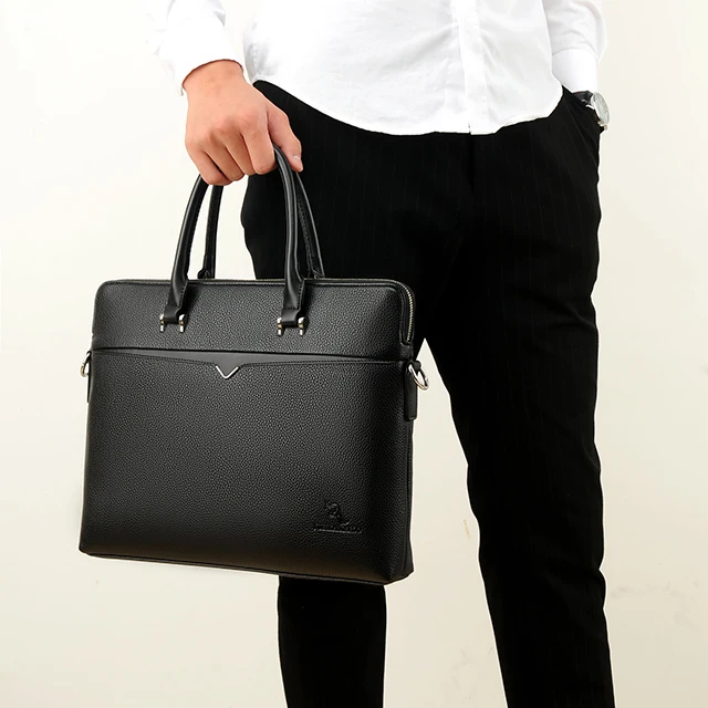 Мужской деловой портфель из ПУ кожи, молодежная сумка, вместительная сумка для ноутбука, мужская сумка через плечо, 2019