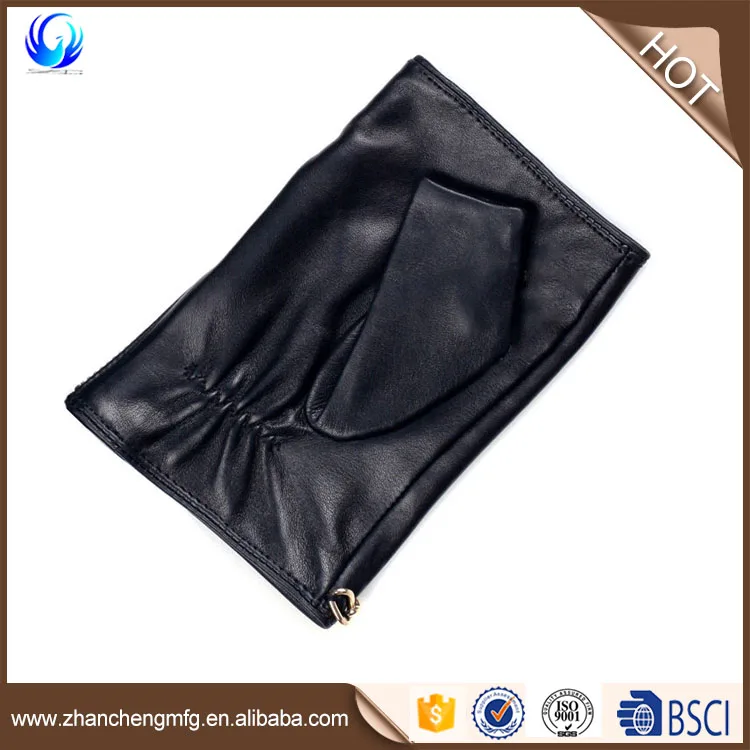 New design leather fingerless gloves manufacturer for wholesales