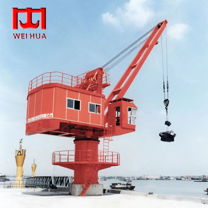 Single link travelling wharf portal crane 16 tons seaport swing arm portal jib crane 20ton
