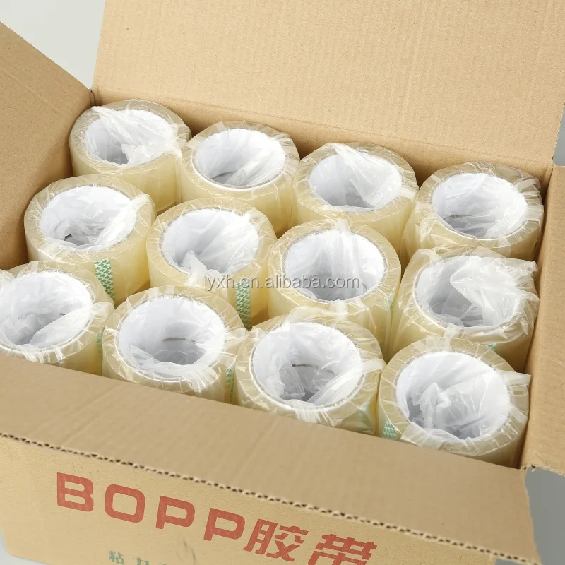 
48mm width clear bopp tape 40mic 110yard 48 rolls per cartons for packing 