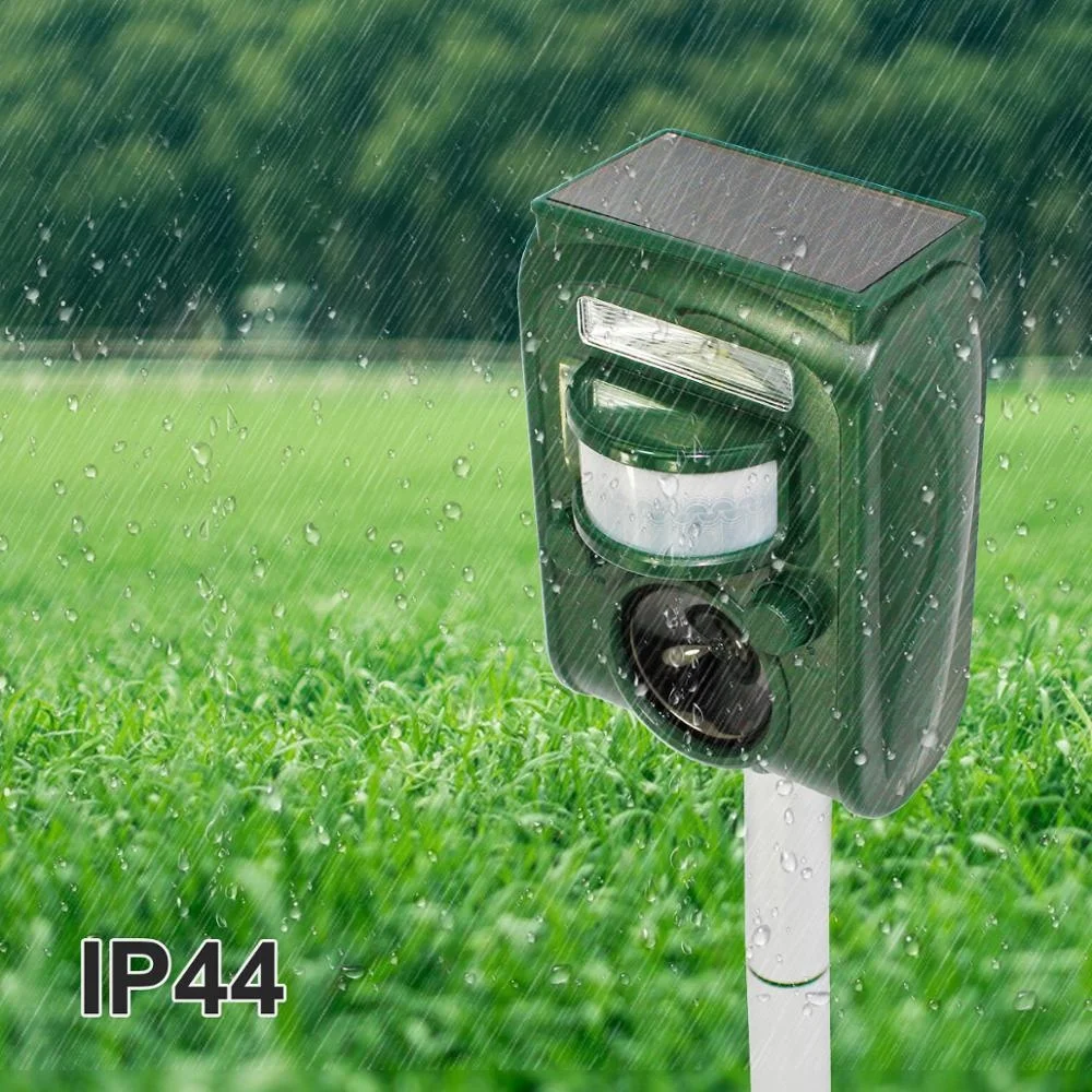 
GH-501 Solar Ultrasonic Animal repeller PIR bird bat pigeon device recharge battery powered dog cat raccoon Repeller for lawn 