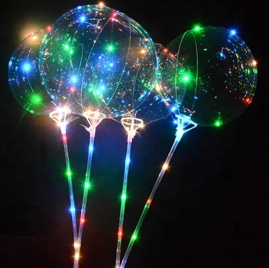Led BoBo Balloons Flashing lights 18inches Air Balloons For Party Decoration