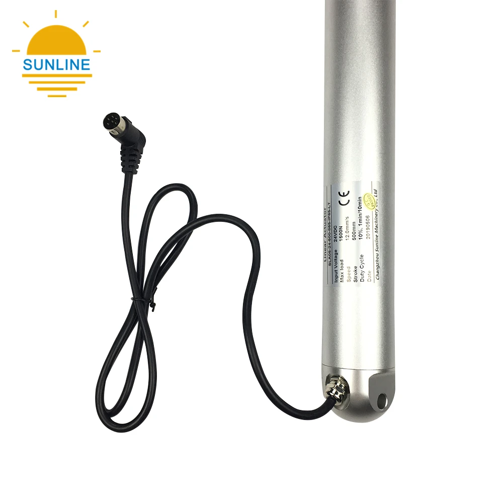 24V Synchronous sarellite antenna Actuator with power supply and manual controller Load Force 1500N Stroke 200mm