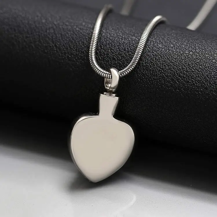 Cremation Necklace for Ashes Vintage Stainless Steel Heart Keepsake Urn Pendants Memorial HeartJewelry