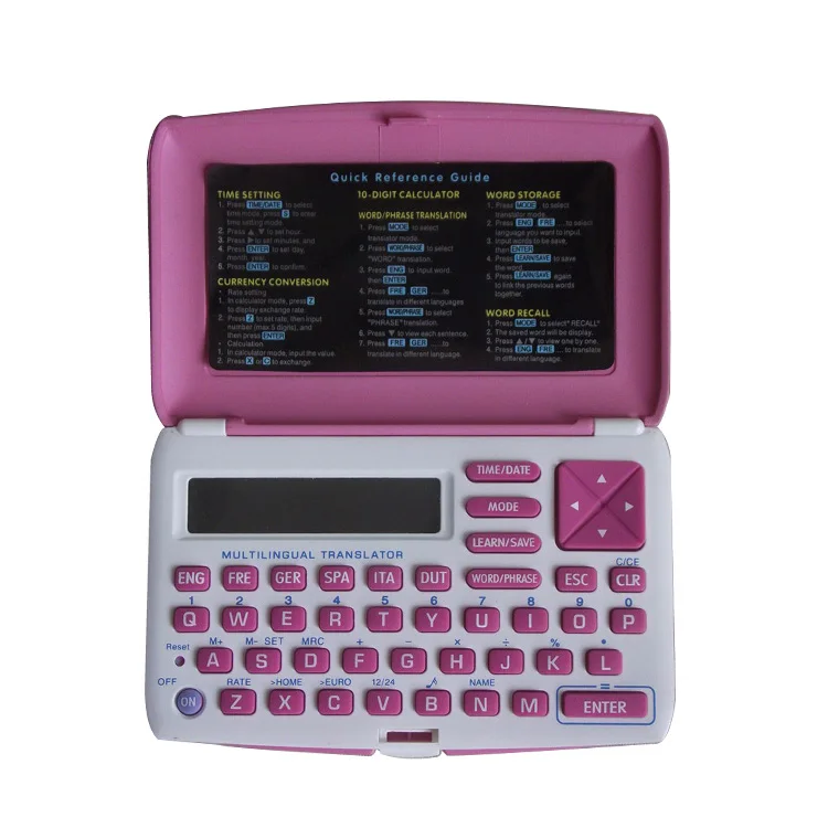 Mini new electronic calculator, 6 language translator with calculator