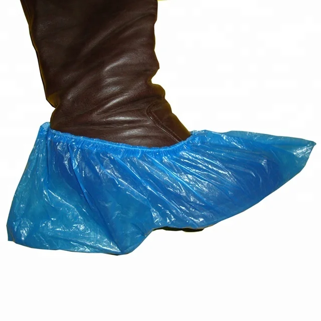 Wholesale disposable pe plastic waterproof shoe cover