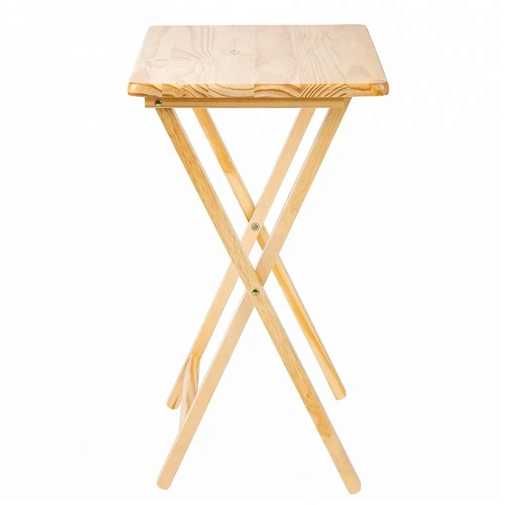 multi functional wooden folding TV tray coffee table for eating, drinking and laptops