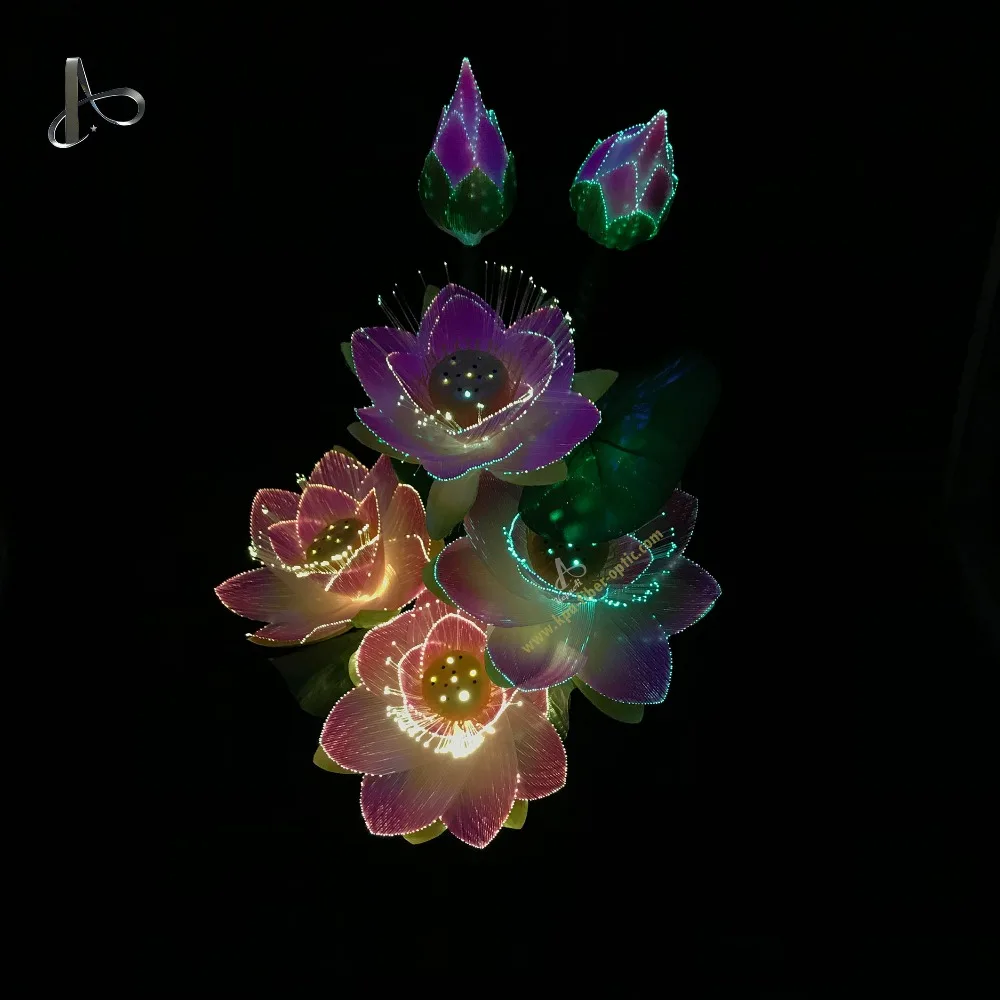 Wholesale Price LED Flower Fiber Optic Lights Decorative Indoor Flowers