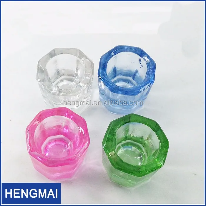 Colorful Glass Dappen Dish/Disposable Dappen Mixing Cup/Nail Dappen Dish