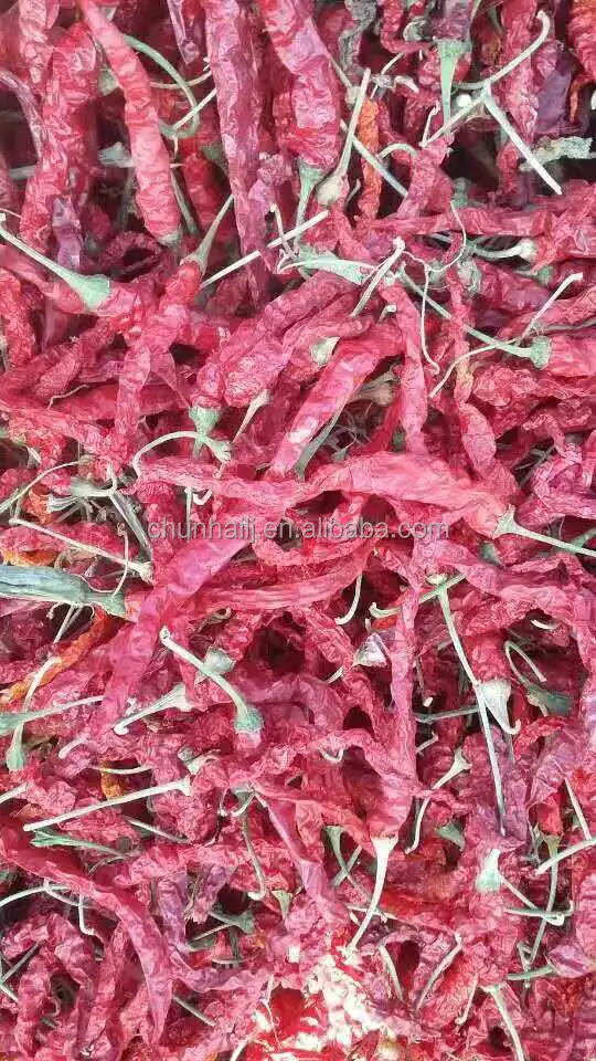 
2016 New Crop Factory Supplier Tasting Fragrant and Spicy dried red line chilli line pepper with stem or stemless 