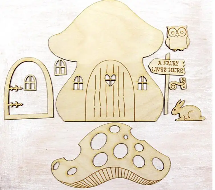 Elf Door Mini Wooden Fairy Door Fairy Garden Miniature Decoration Pack Fairy Door Garden House