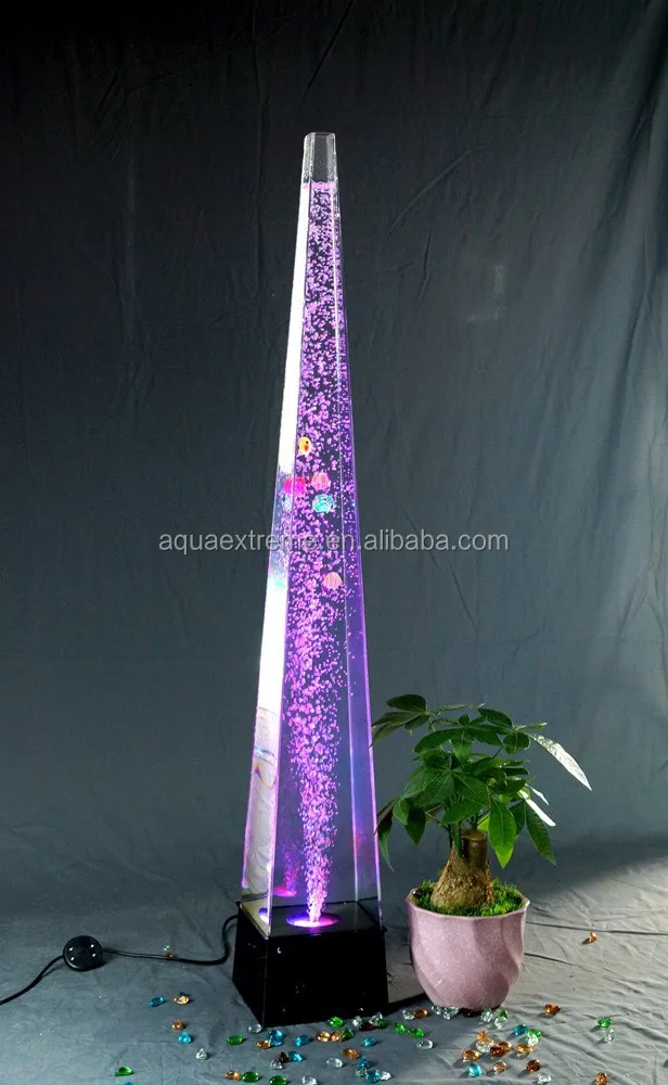 LED changing color water bubble column for home decoration