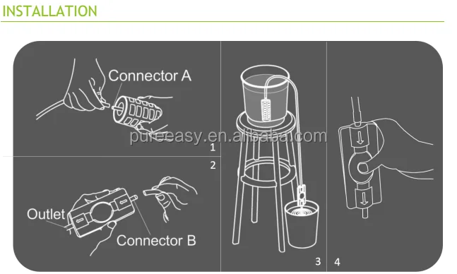 Siphon portable water filter gravity Siphon water filter