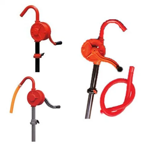 portable Cast iron gallon drum pump tank suction  barrel pump oil diesel dispense transfer hand rotary pump