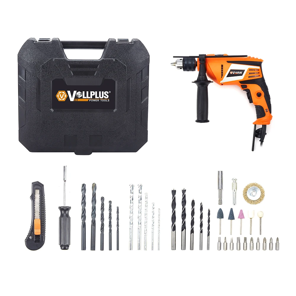 Vollplus VPID1030K 40PCS  810W hammer drill kit Multi-Functional  Impact Drill power tool set
