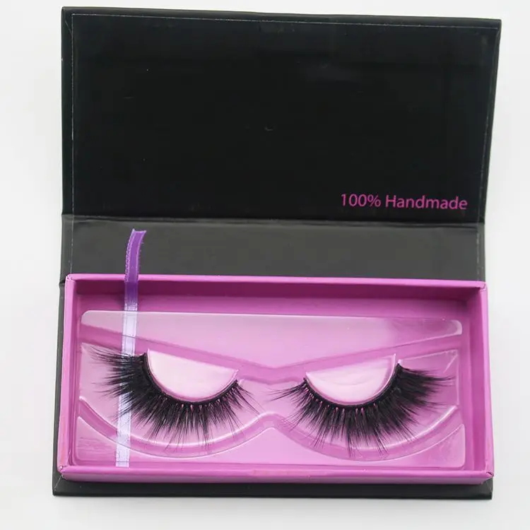Handmade False 3d Silk Eyelashes With Custom Package Box