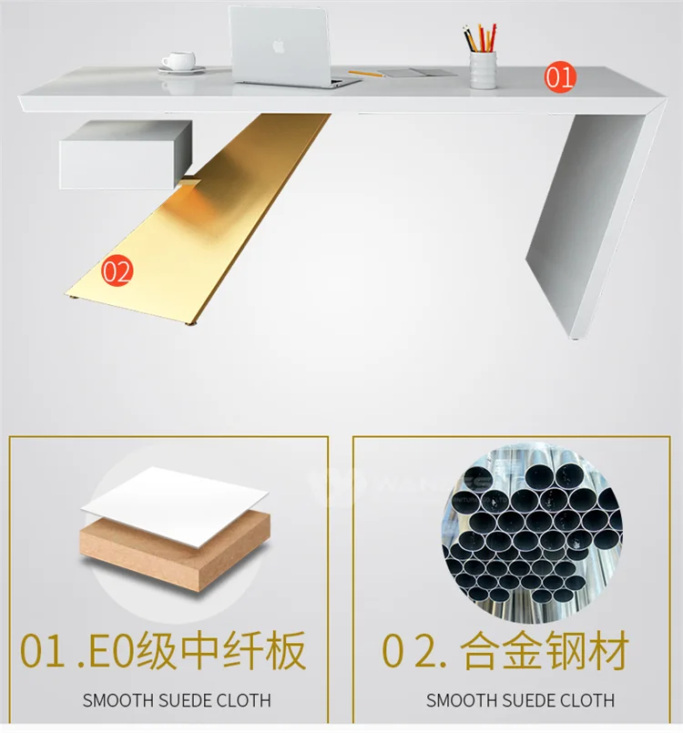 Artificial Stone Solid Surface Office Table Executive Desk Standing Desk Luxury Office Desk