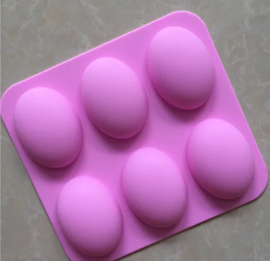 Nonstick Food Grade Half Sphere Cake Baking Molds 6 Cavities Semi Sphere Silicone Mold