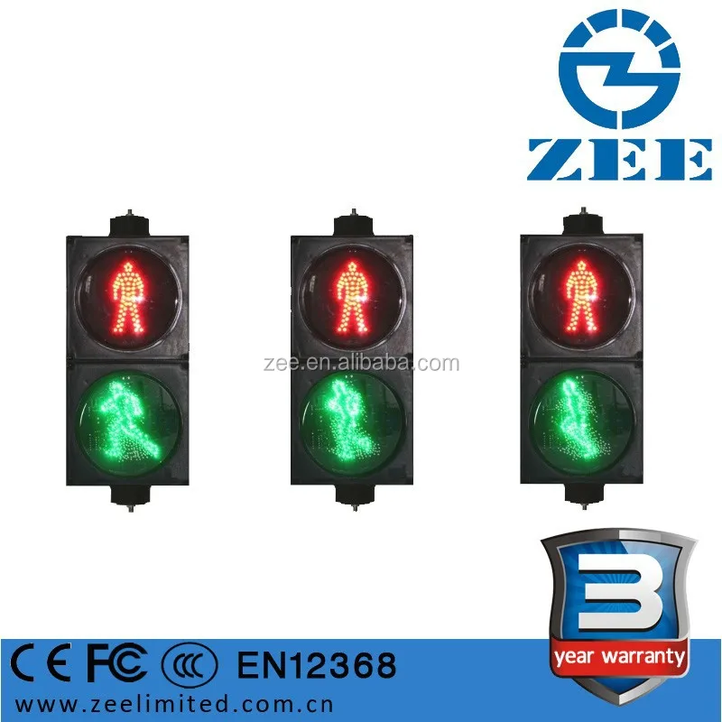 CE EN12368 LED Pdestrian Traffic Light Dynamic Green Man Signal Light and with Countdown Timer Optional