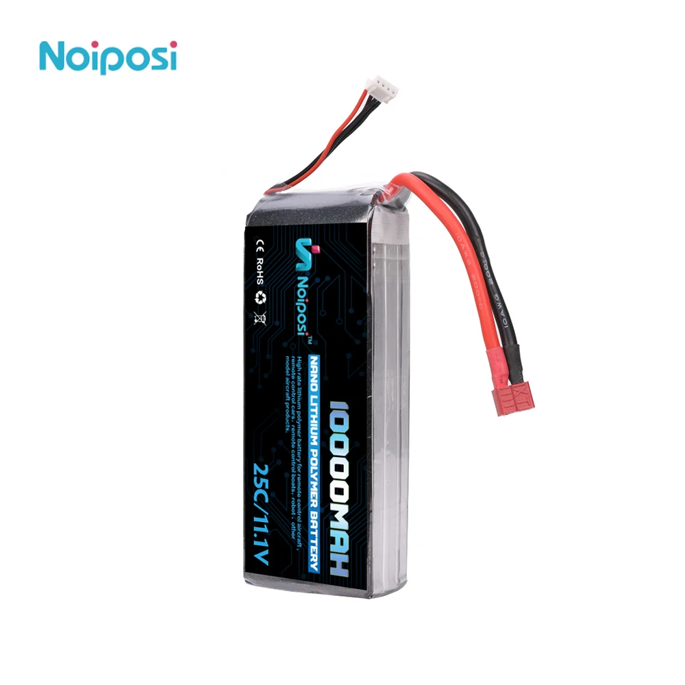 High Capacity 10000mAh 3S 20C Rechargeable RC LiPo Battery 11.1V 10AH for Larger RC Drone UAV Quadcopter