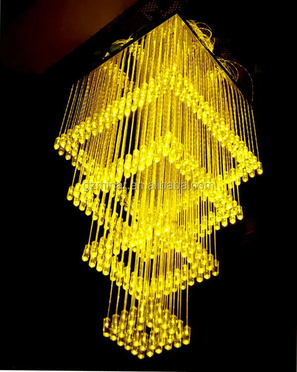 Заводская индивидуальная Современная хрустальная светодиодная оптоволоконная Люстра для отеля