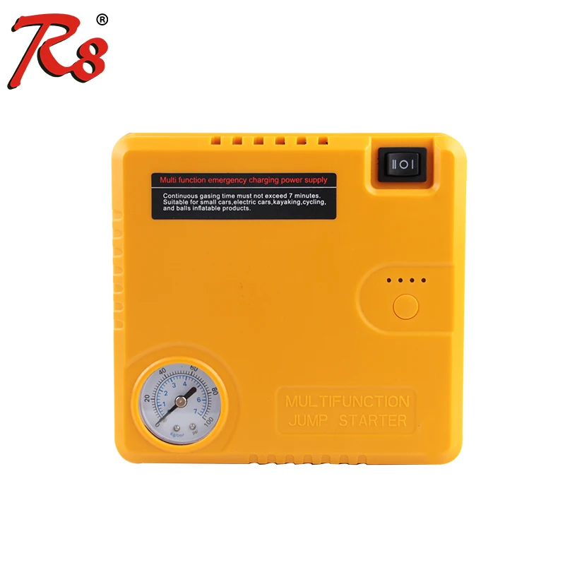 No.1 popular small size portable car jump starter emergency battery power supply with tire pumping air compressor