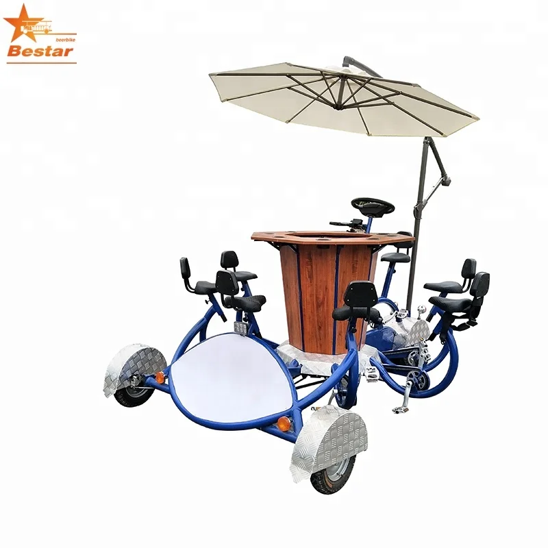 7 person tricycle Conference surrey bike with baby seat