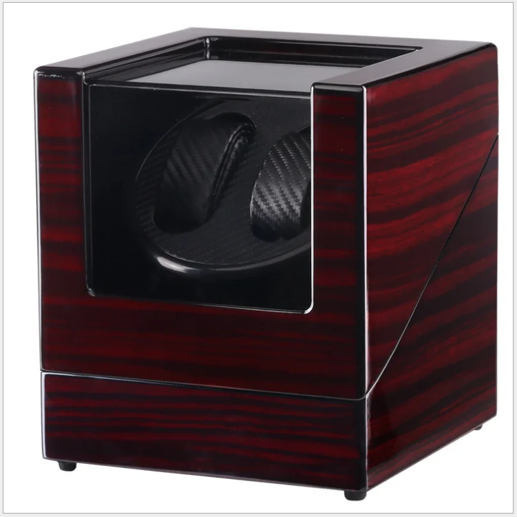 Wholesale 2 Colors Ebony Paint Single Winder 2 Slot Rotating Motor Watch Box