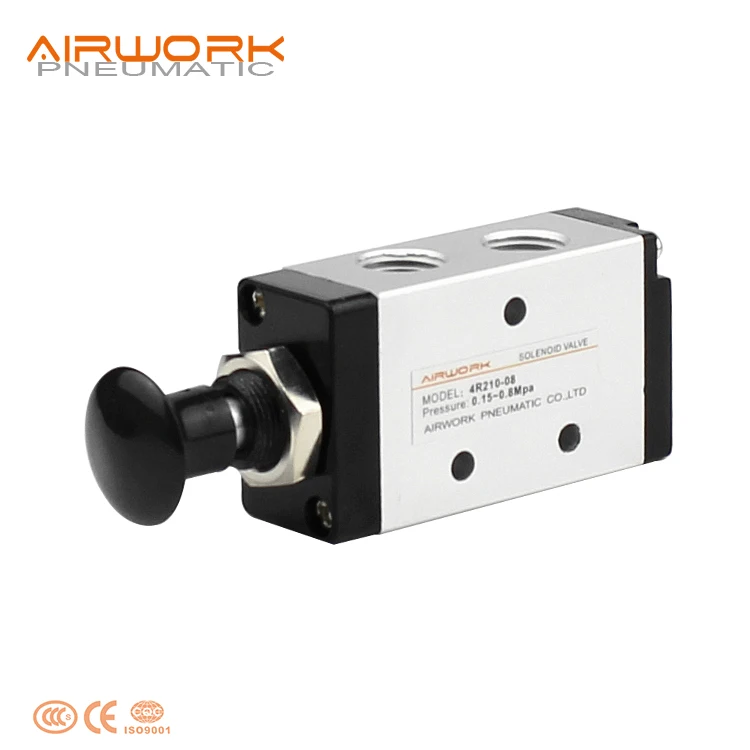 4R 3R 5 2 3/2 way button pneumatic hand lever switch valve