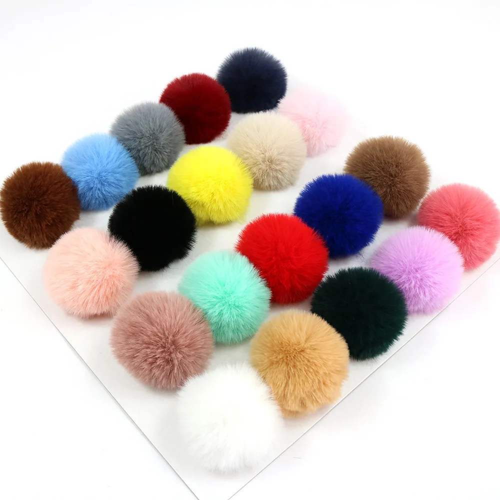 DIY Accessories New Fashion 8cm Fake Rabbit Fur Pompons Ball Pendant