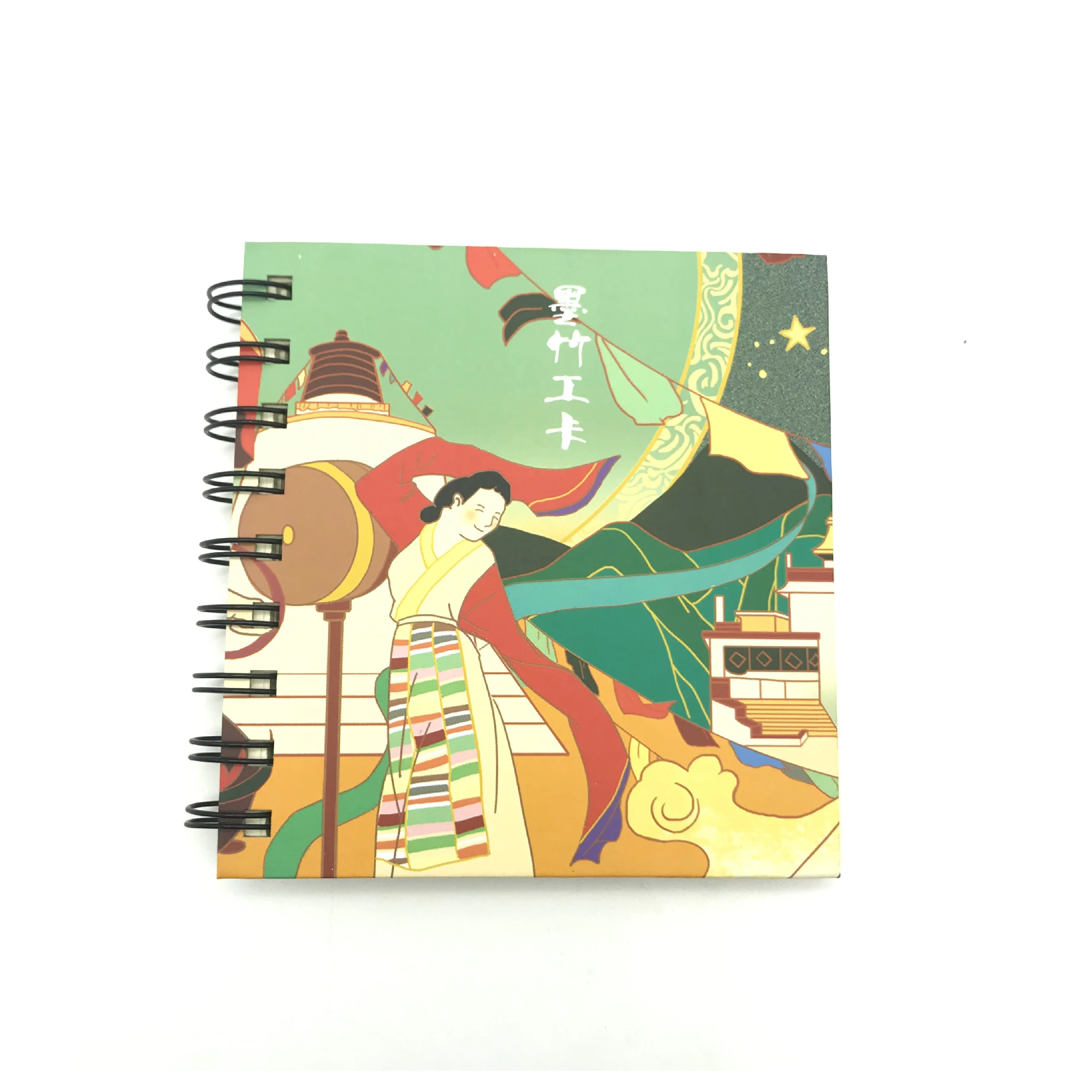A5 custom hardcover spiral notebook with CMYK printing