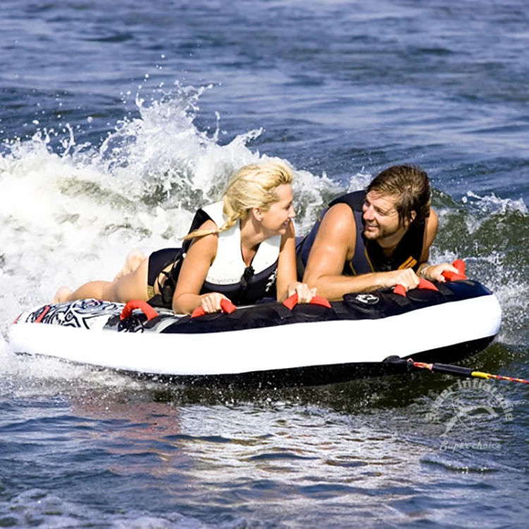 Watersport 2 Riders PVC Best Inflatable Water Ski Towable Deck Tube Board For Boating