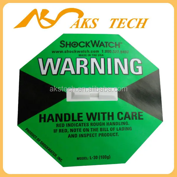 Модель L-30 влияние этикетки, влияние наклейка, грузовой индикатор ShockWatch