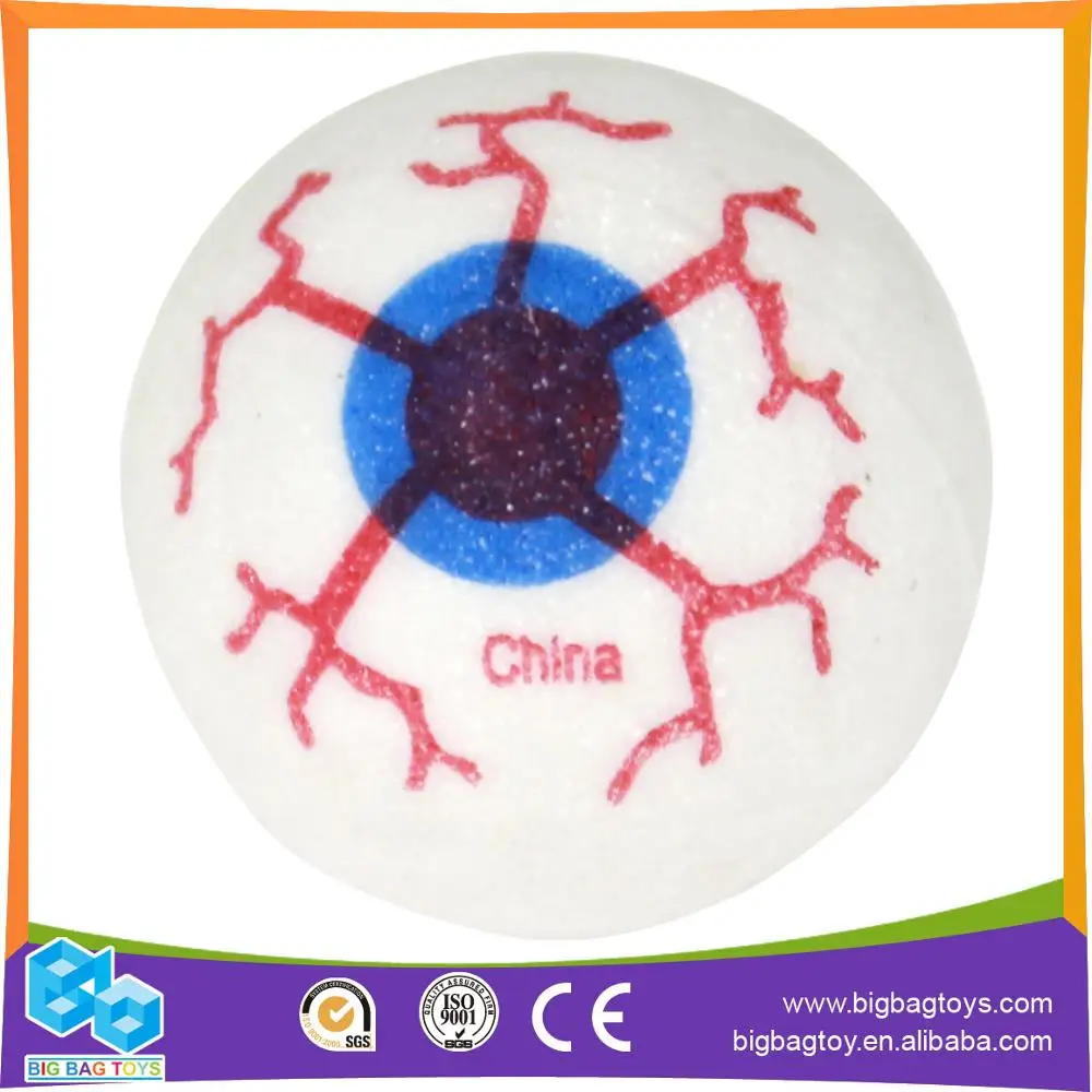 hot sale halloween rubber bouncing ball toy halloween eyeball for kids