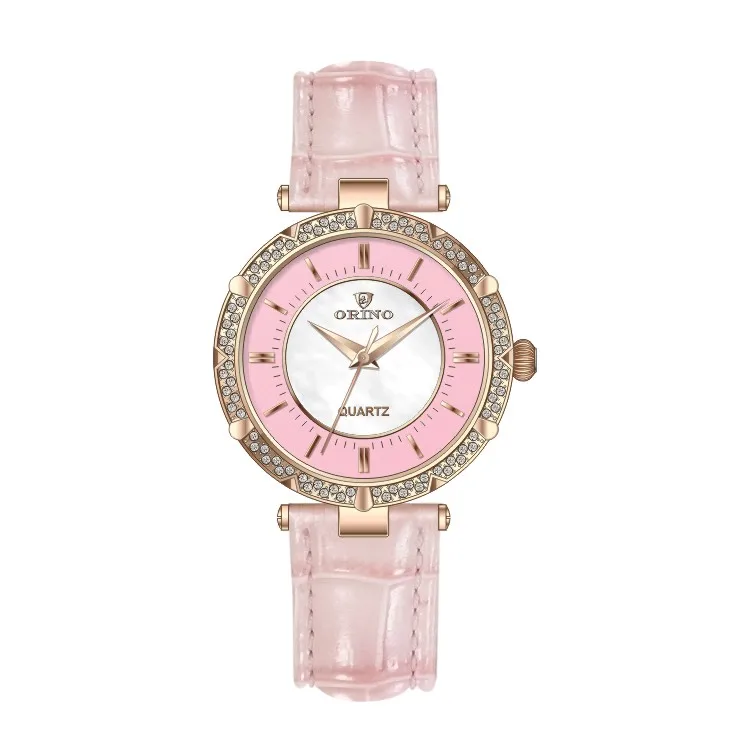 2019 New Pattern Swiss Movt Setting Stone Three Hands Quartz Watches Lady