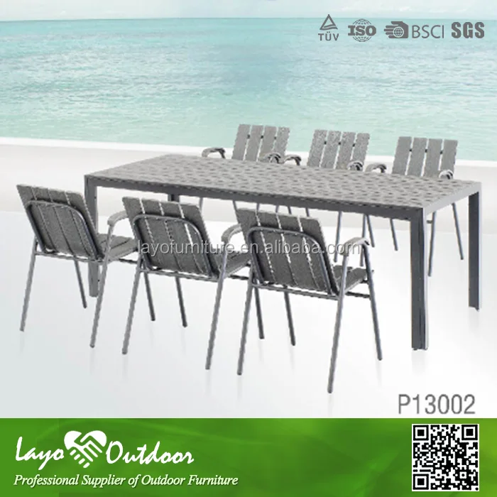 
 LY Профессиональная Мебель Мануфактура алюминиевая рама 7 шт. алюминиевый патио 7 шт. алюминиевый патио обеденный комплект для 6  