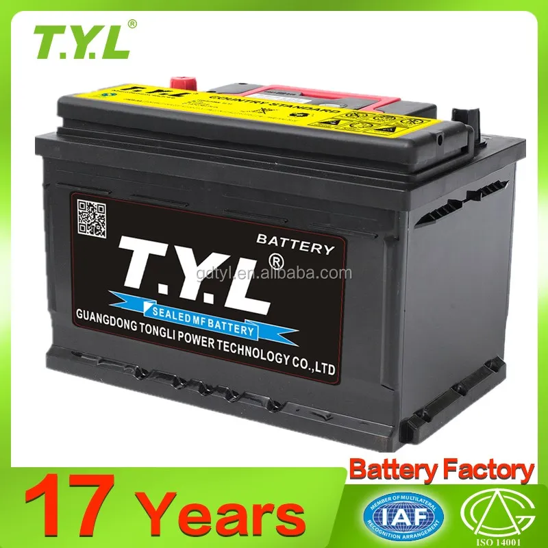 TYL Brand high performance 12V 54AH automotive battery in