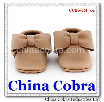 
2021 best selling soft sole leather baby moccasins shoes bow moccasins China Cobra Shoes size 0-4 years old 