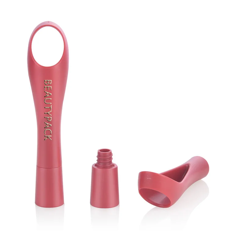 New unique shape empty custom liquid eyeliner tube 5ml with brush tip wholesale