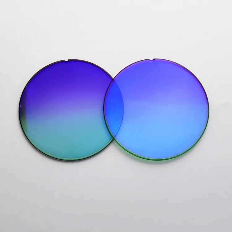 Линза Sun Blue Flash Mirror SHMC Base Curve Zero 75 мм двухцветная градиентная оптическая A40