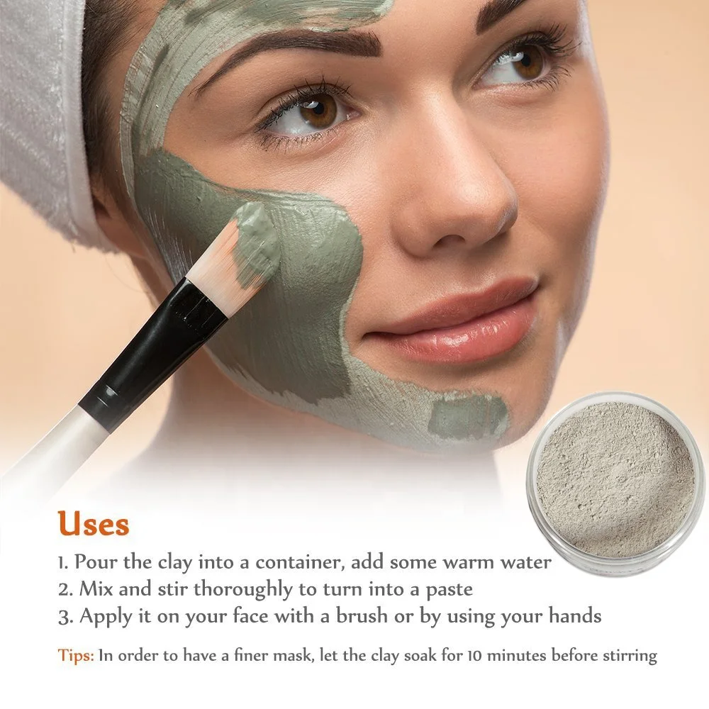 Private Label Deep Pore Cleansing Bentonite Detox Indian Clay Mask For Face Body Hair Mask